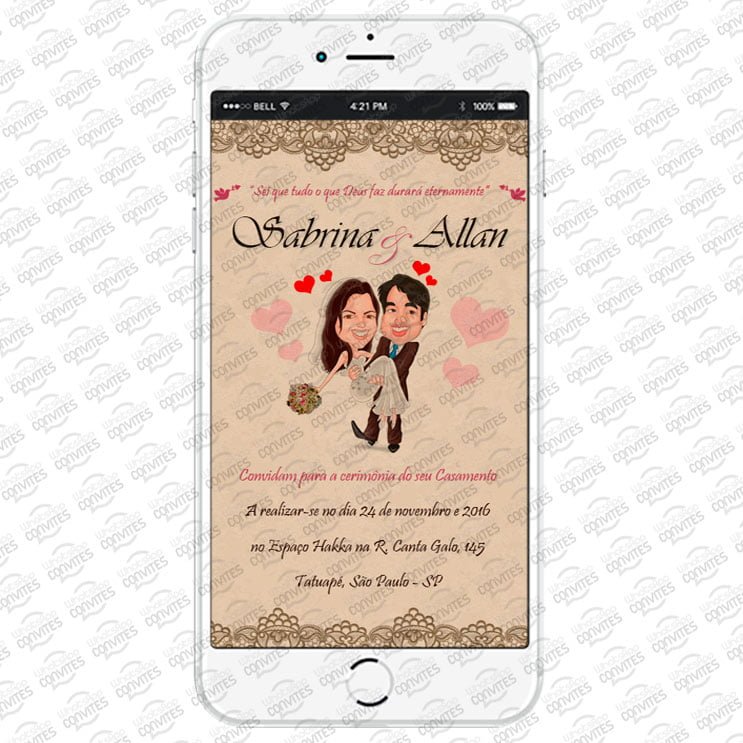 Convite Casamento Interativo Virtual Para Whatsapp