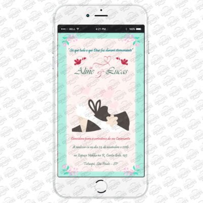 Convite Virtual de Casamento Sapato dos Noivos para WhatsApp