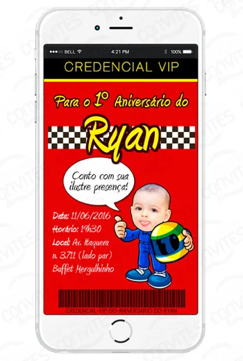 Convite Virtual para WhatsApp e redees sociais Personalizado