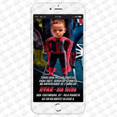 Convite Virtual Homem Aranha