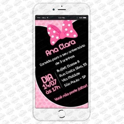 Convite Virtual Minie