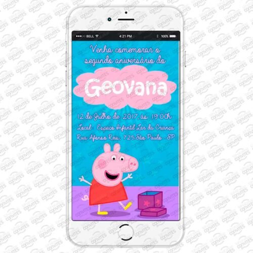 Convite Virtual Peppa Pig