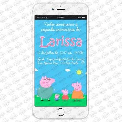 Convite Virtual Peppa Pig