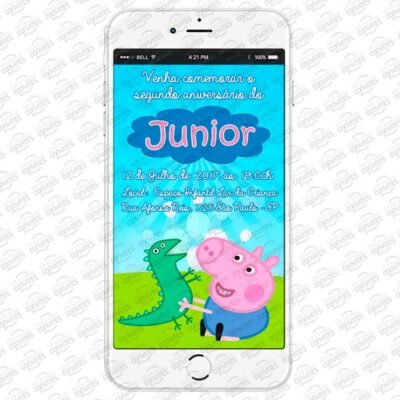 Convite Virtual Peppa Pig George