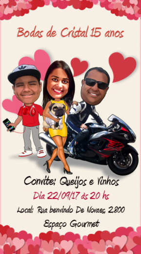 Convite Virtual Bodas de Cristal