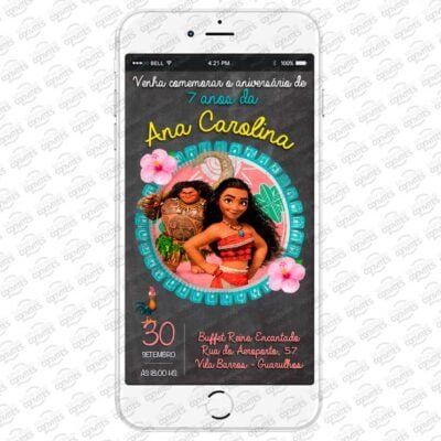 Convite Virtual Moana