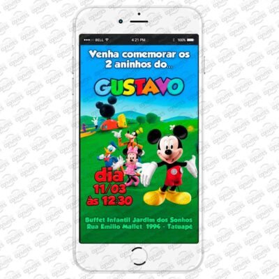 Convite Virtual a Casa do Mickey