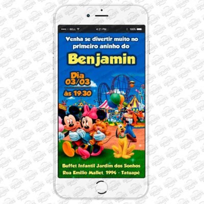 Convite Virtual a Festa do Mickey