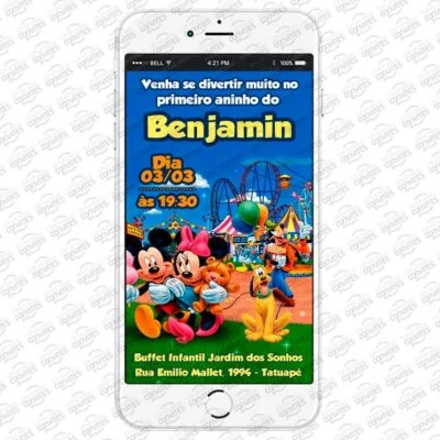 Convite Virtual a Festa do Mickey