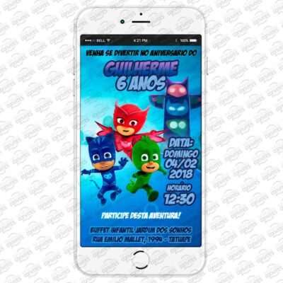 Convite Virtual PJ Masks