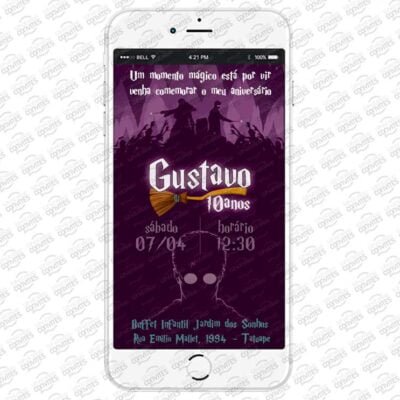 Convite Digital Harry Potter