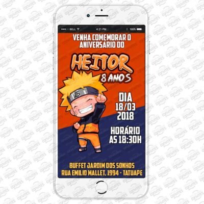 Convite Virtual Naruto
