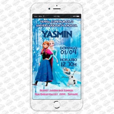 Convite Virtual Frozen