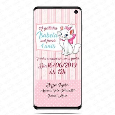 Convite Virtual Gata Marie Rosa