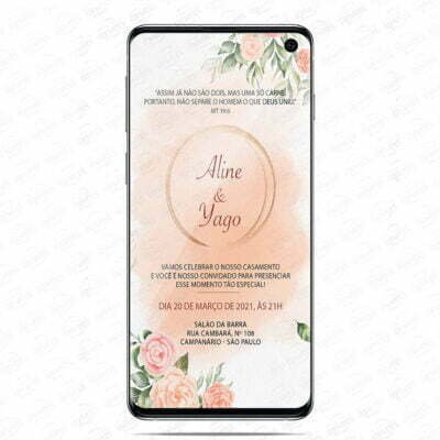 Convite Virtual Floral Para Casamento