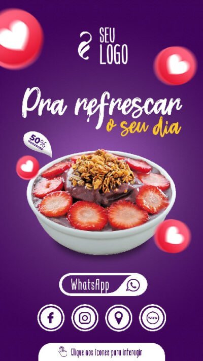 Convite Virtual Interativo Açai 2 Em PDF