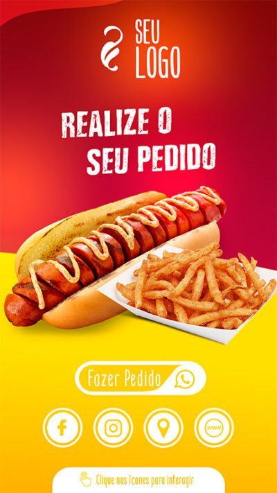 Convite Virtual Interativo Cachorro Quente Em PDF