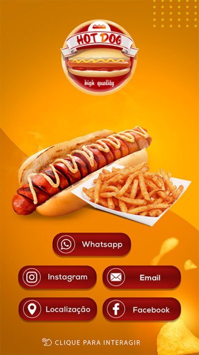 Convite Virtual Interativo Cachorro Quente 3 Em PDF