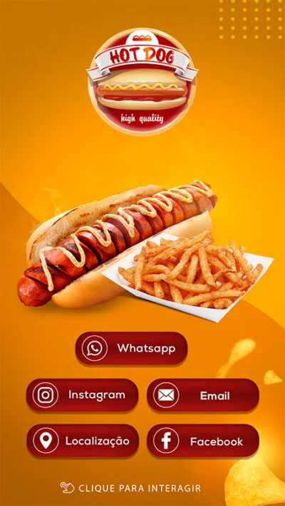 Convite Virtual Interativo Cachorro Quente 3 Em PDF