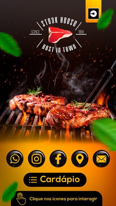 Convite Virtual Interativo Churrascaria Em PDF