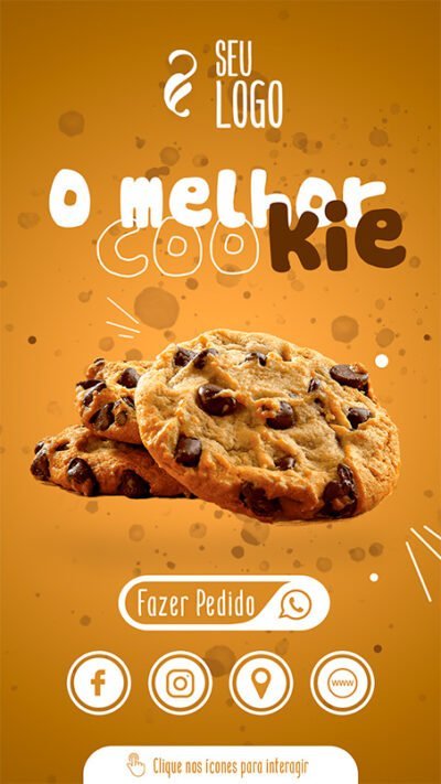 Convite Virtual Interativo Cookie Em PDF