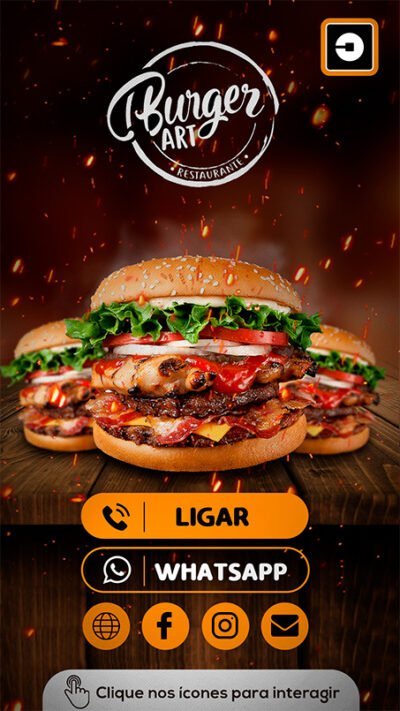 Convite Virtual Interativo Hambuerguer Em PDF