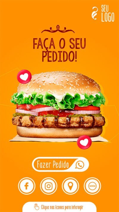 Convite Virtual Interativo Para Hambuerguerias Em PDF