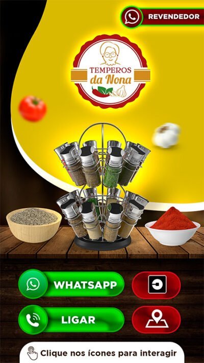 Convite Virtual Interativo Temperos Em PDF